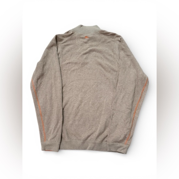 Tommy Bahama Quarter Zip Pullover Gray Orange Men’s XL - Picture 2 of 5